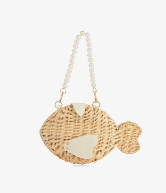 Fish Rattan Tote