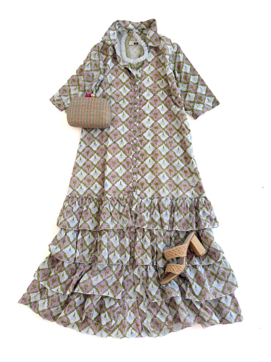 Basin Street Maxi in Trellis Florals