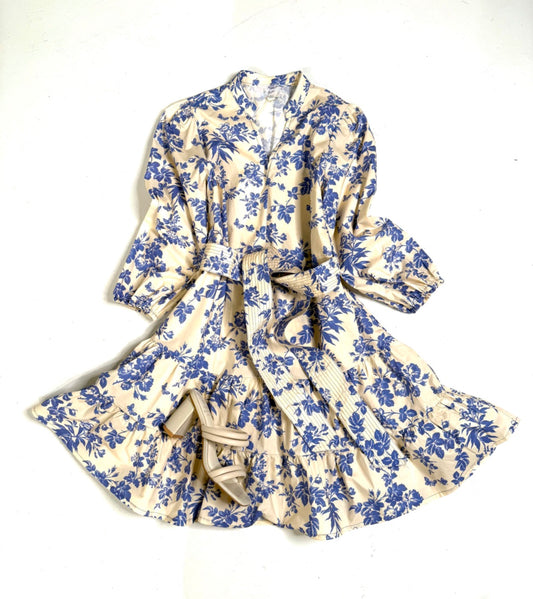 Blue & Cream Floral Mini