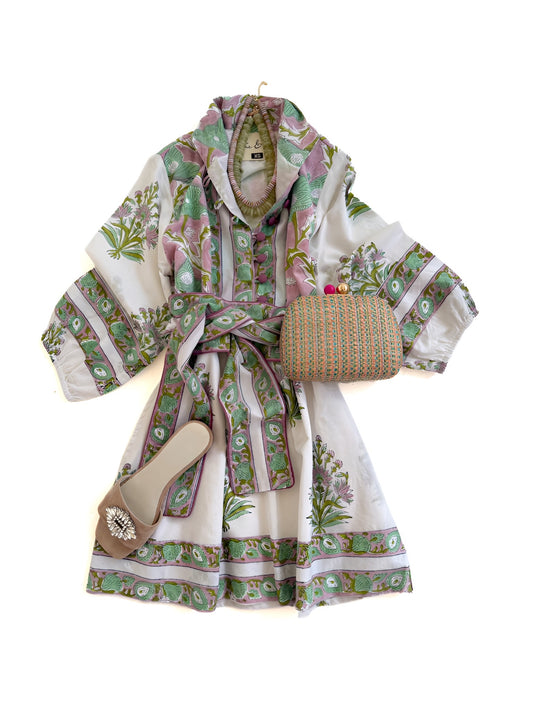 State Street Mini in Seafoam & Pink Poppy