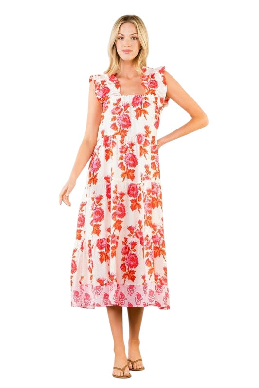 Pink & Orange Daliha Midi