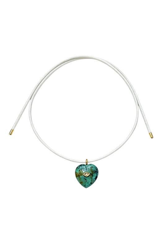 Magnetic Cord W/ Stone Heart