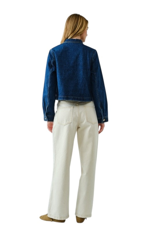Front Pocket Denim Jacket