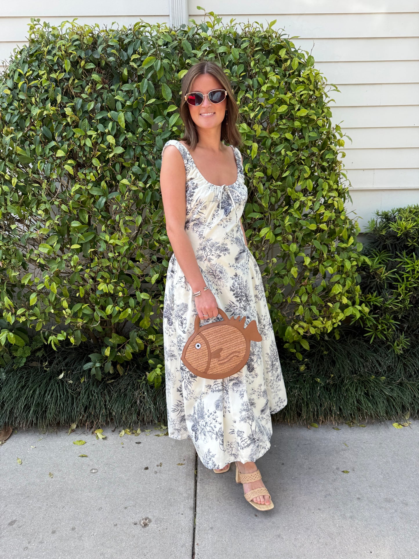 Navy Toile Midi