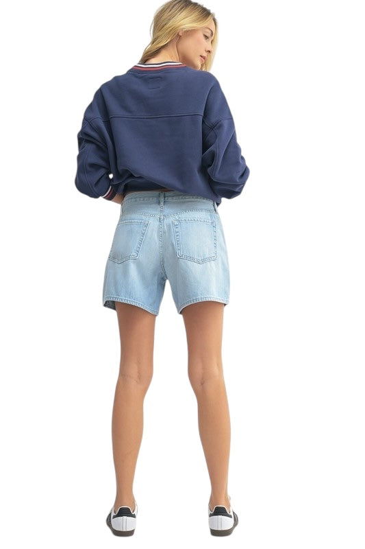 Light Wash Denim Shorts