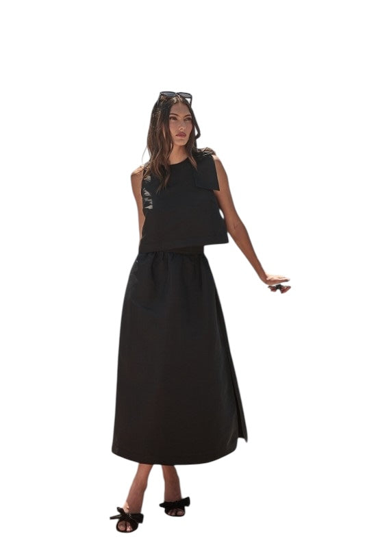 Taffeta Midi Skirt- 3 Colors