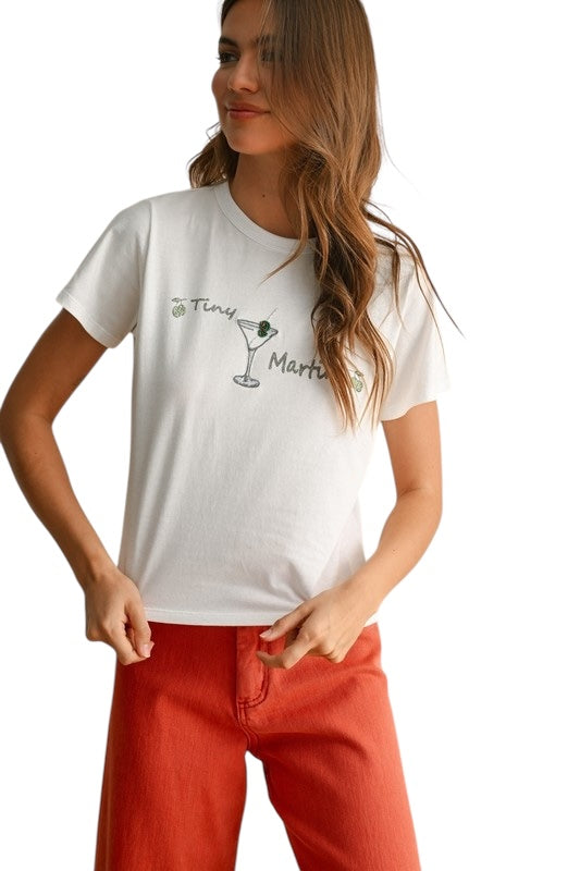 Tini’ Time Embroidered Tee