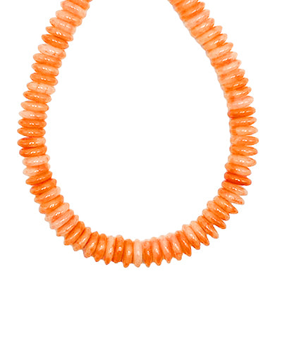 Flat Bead Resin Necklace- 9 Colors