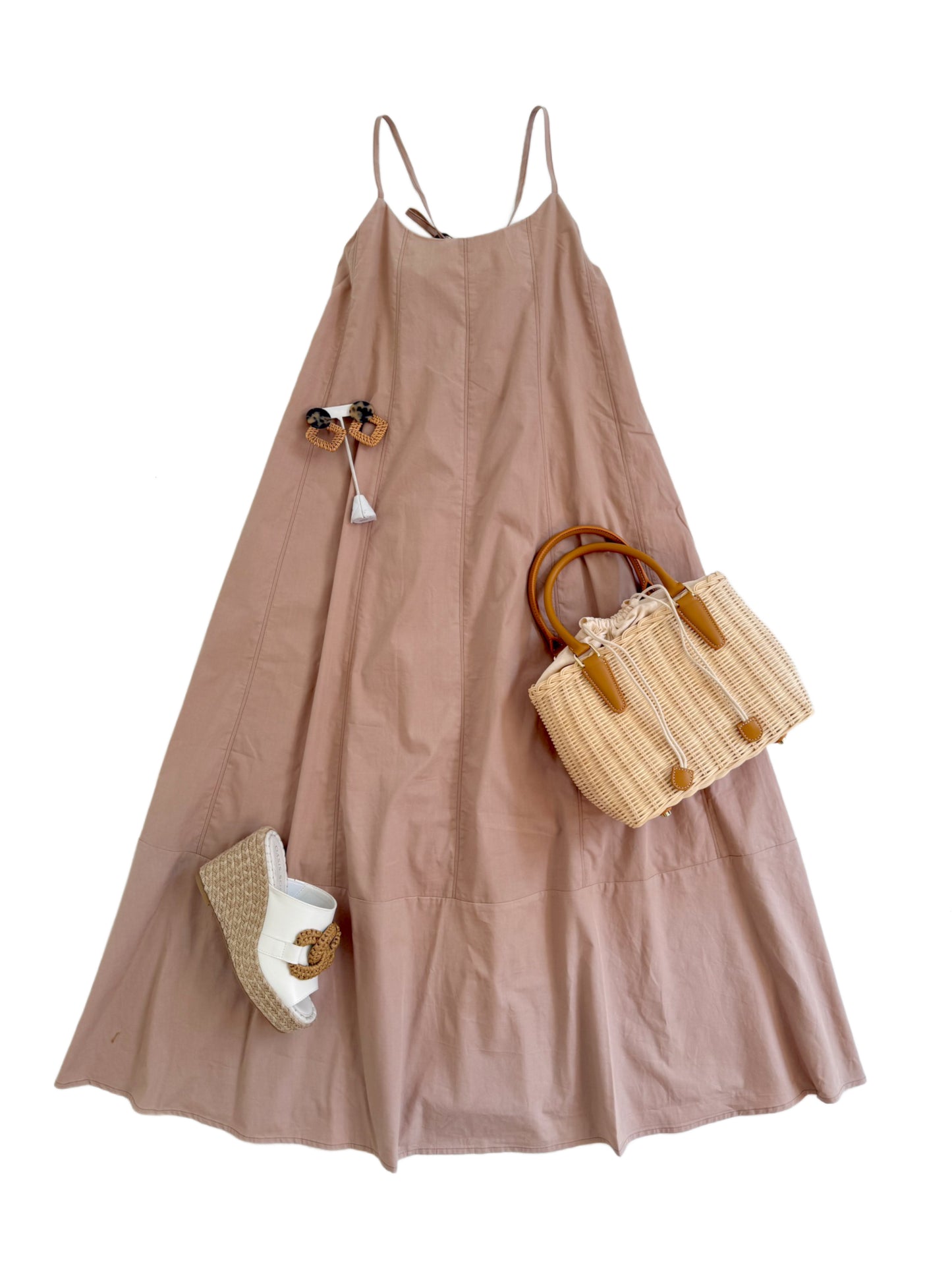Sand Poplin Midi