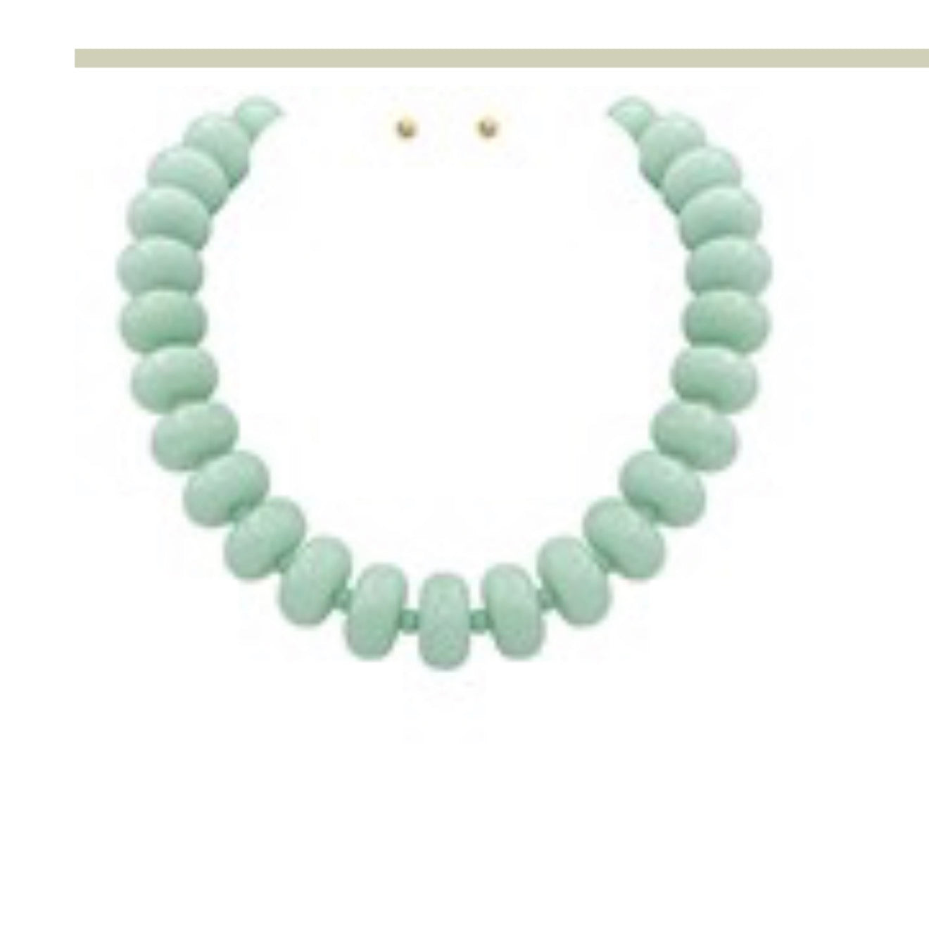 Jumbo Rondelle Bead Necklace- 4 Colors