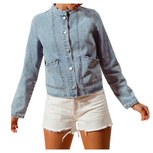 Scallop Denim Jacket