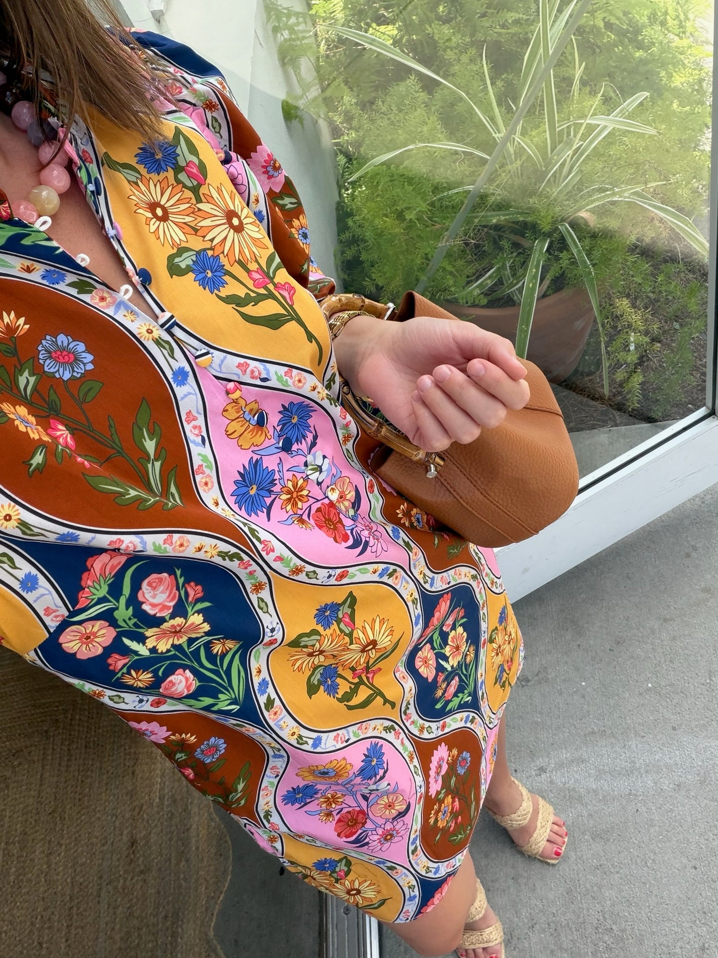 Floral Medallion Cotton Shift