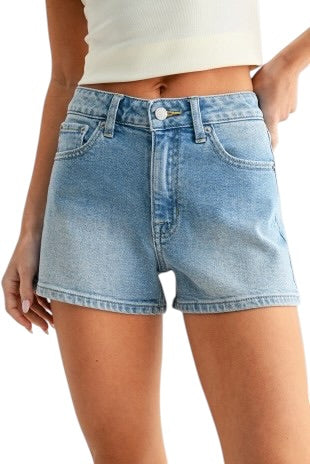 High Rise Denim Shorts