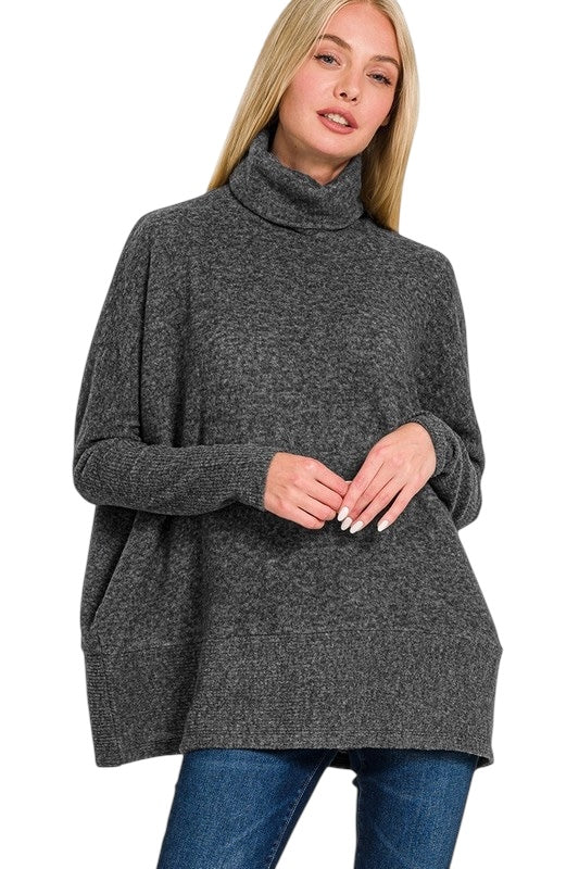 Turtleneck Tunic Sweater- 6 Colors