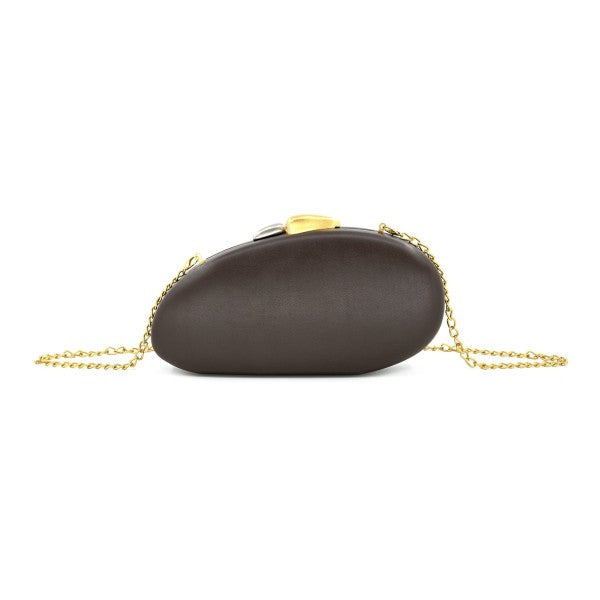 Chocolate Leather Clutch
