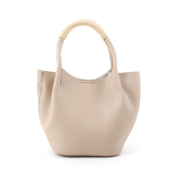 Top Handle Vegan Tote- 6 Colors