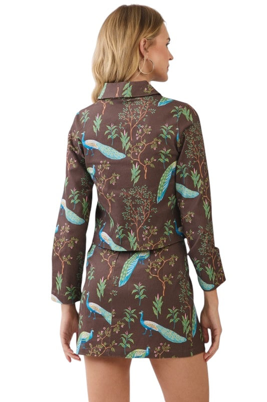 Chocolate & Turquoise Peacock Set