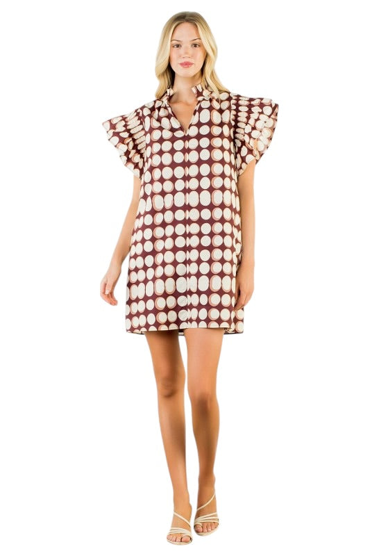 Brown & Cream Dots Shift