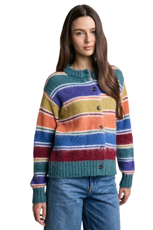 Multi Stripe Cardigan
