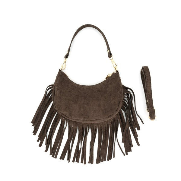 Suede Fringe Tote-2 Colors