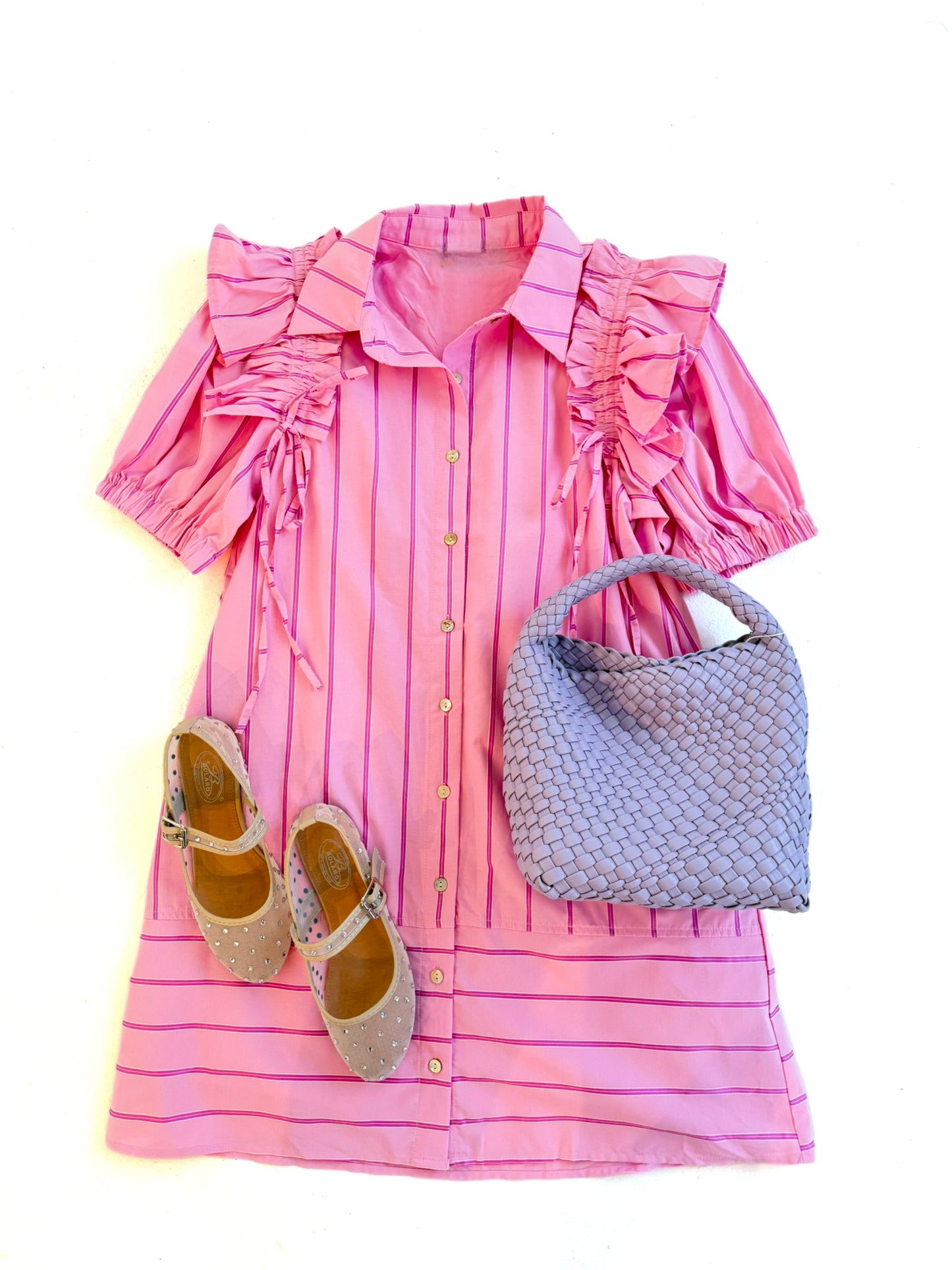 Poplin Stripes Mini in Pink