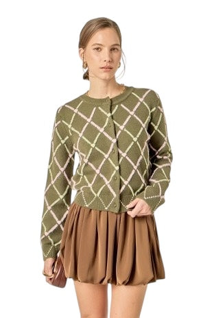 Olive Heart Cardigan