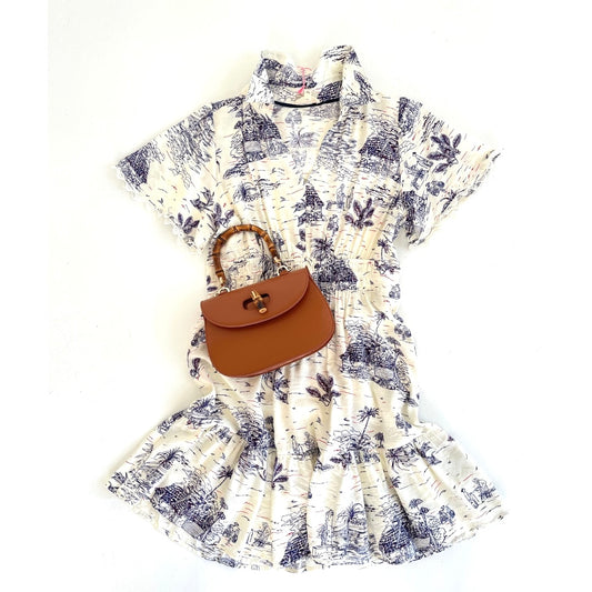 Navy Toile Mini