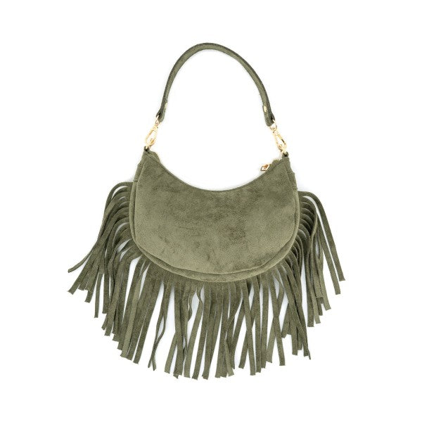 Suede Fringe Tote-2 Colors