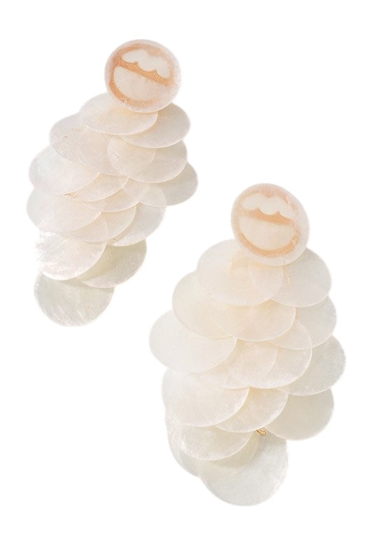 Ivory Capiz Shell Earring
