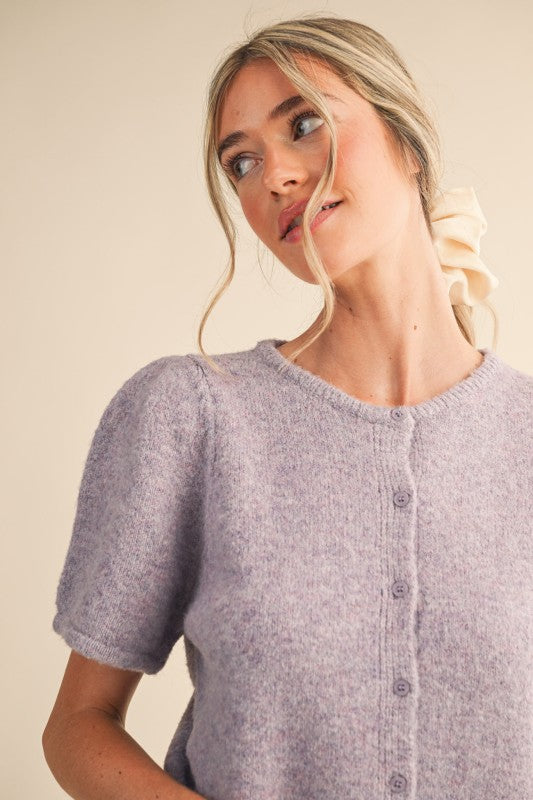 Puff Sleeve Cardigan- 3 Colors
