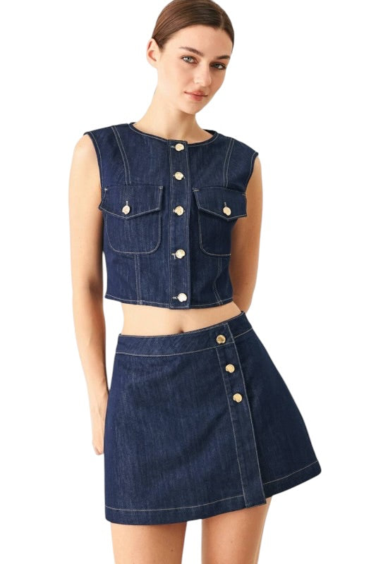 Denim Skort Set
