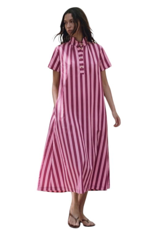 Plum Stripe Midi