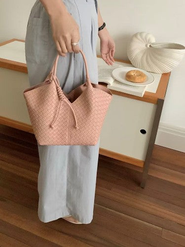 Vegan Woven Tote- 3 Colors
