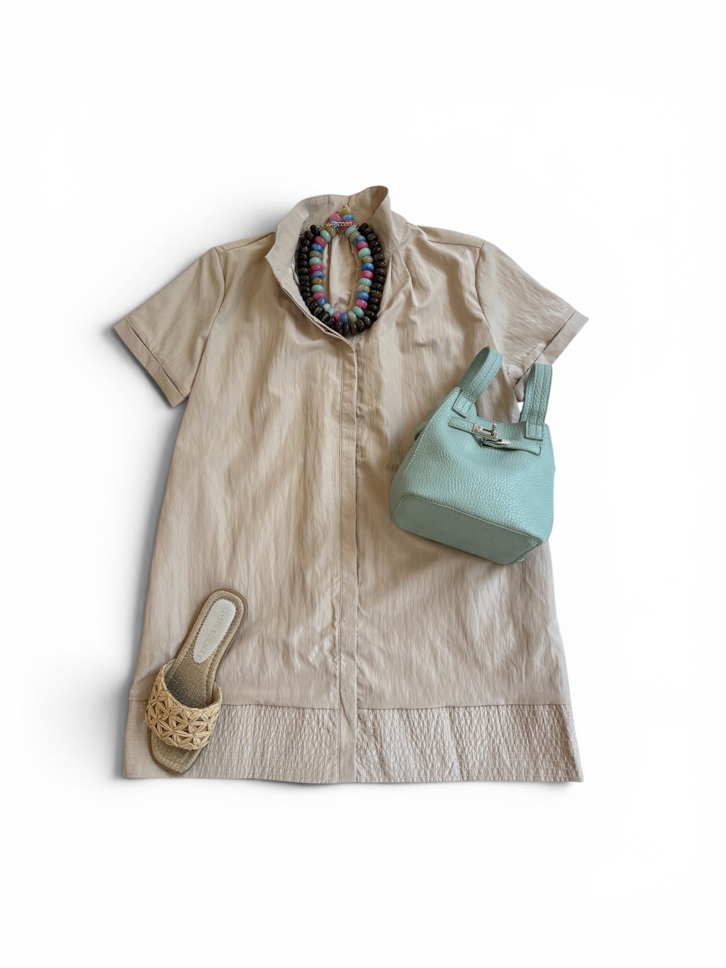 High Neck Shift in Taupe