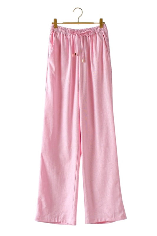 Linen Elastic Waist Pant - 4 Colors