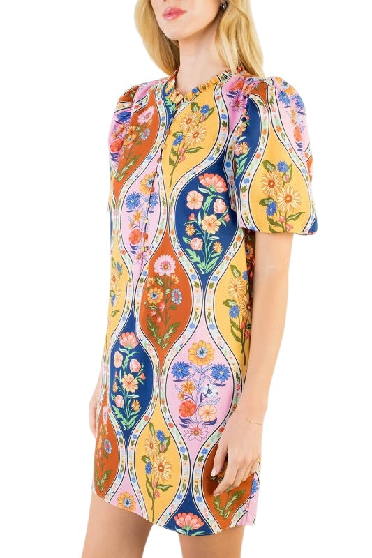 Floral Medallion Cotton Shift