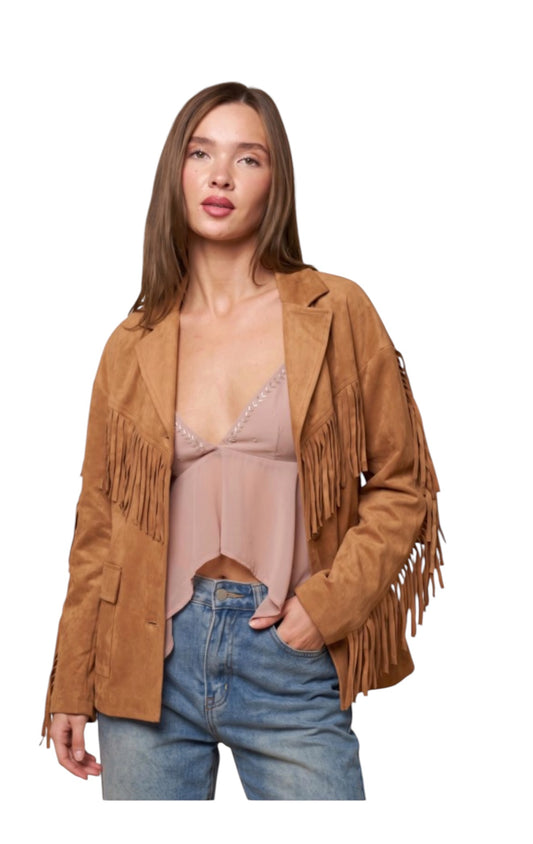 Suede Fringe Jacket