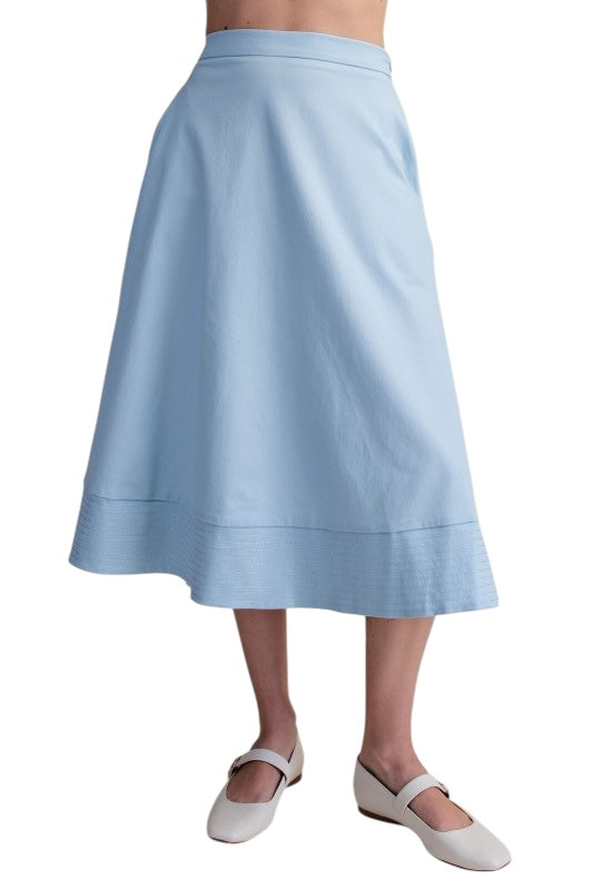A Line Stitched Skirt - 2 Colors