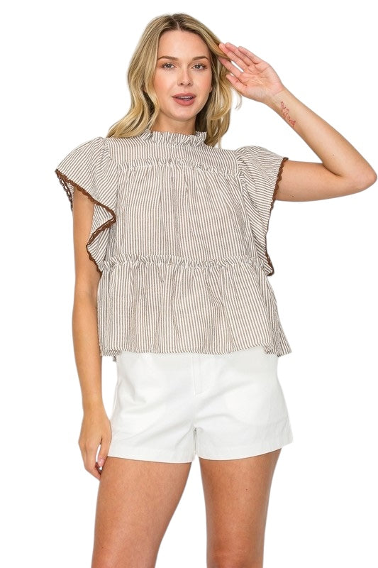 Mocha Tiered Top