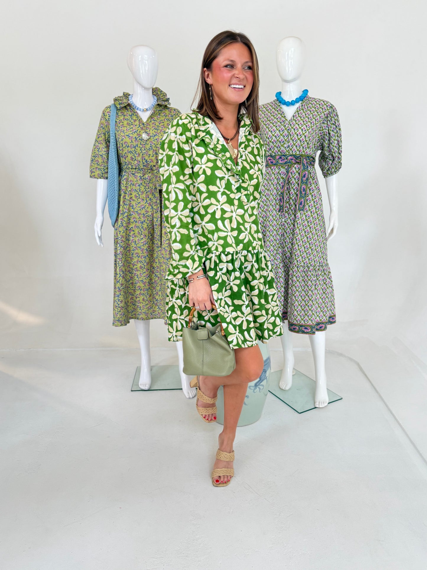 Prytania Mini in Green Mod Daisy