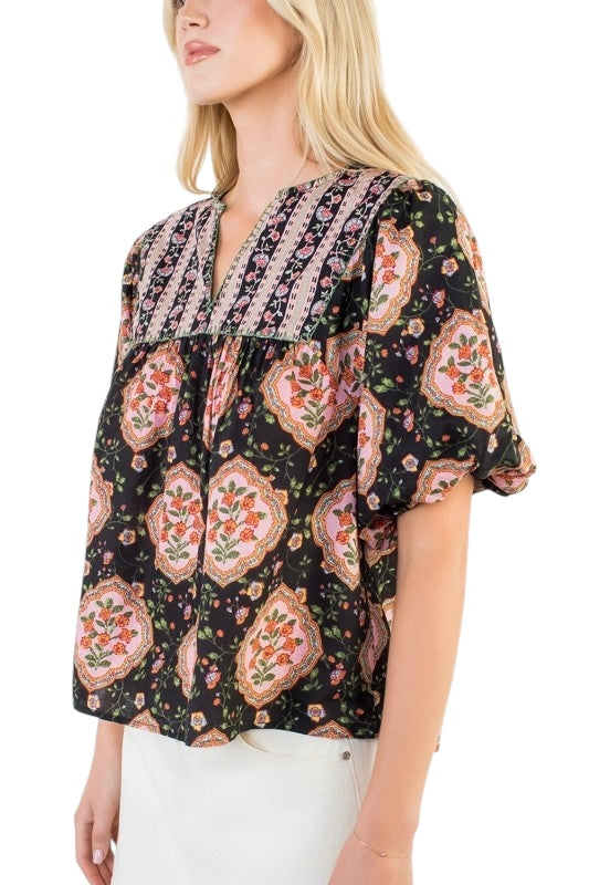 Floral Plates Top