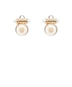 Enamel & Pearl Earring- 2 Colors