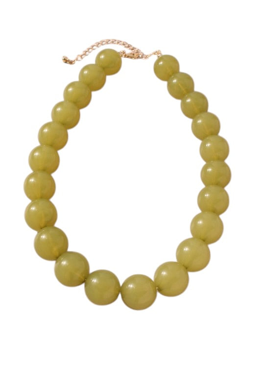 Marble Beaded Necklace- 2 Color