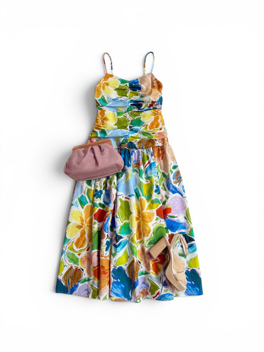 Abstract Floral Midi