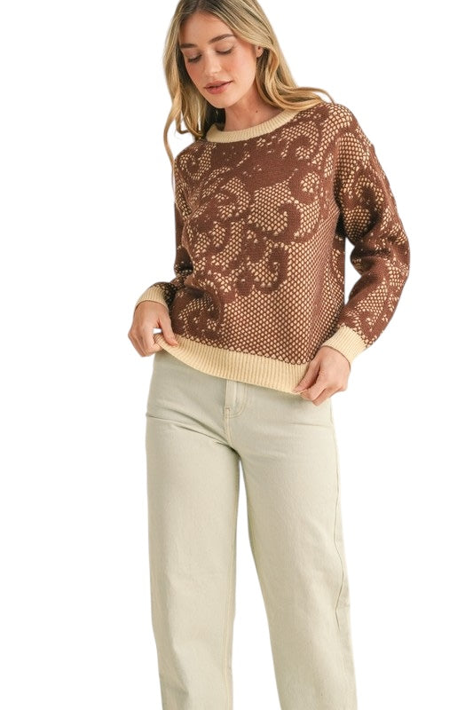 Lacey Sweater in Brown