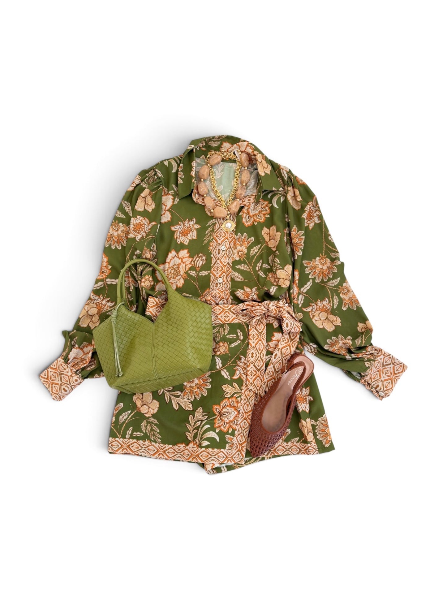 Olive Florals Skort Set
