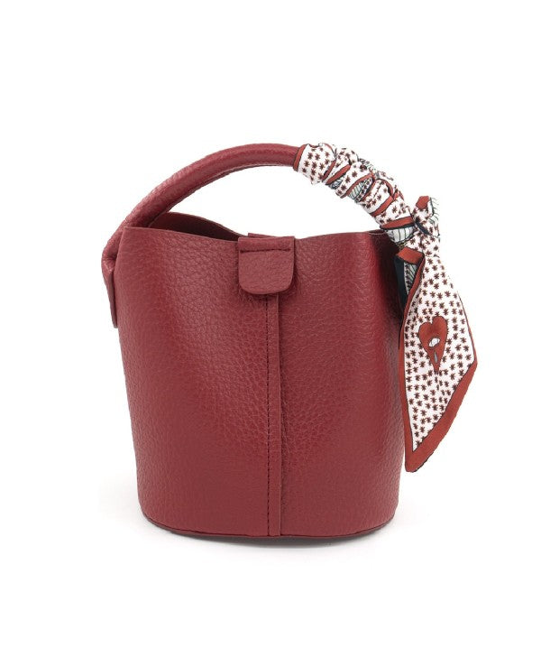 Scarf Wrapped Bucket Bag- 2 Colors