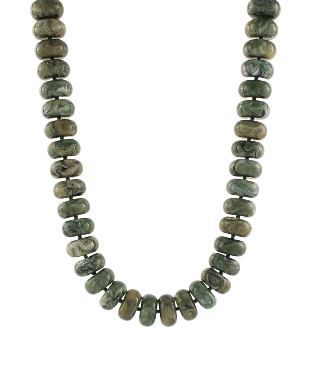 Jumbo Rondelle Bead Necklace- 7 Colors