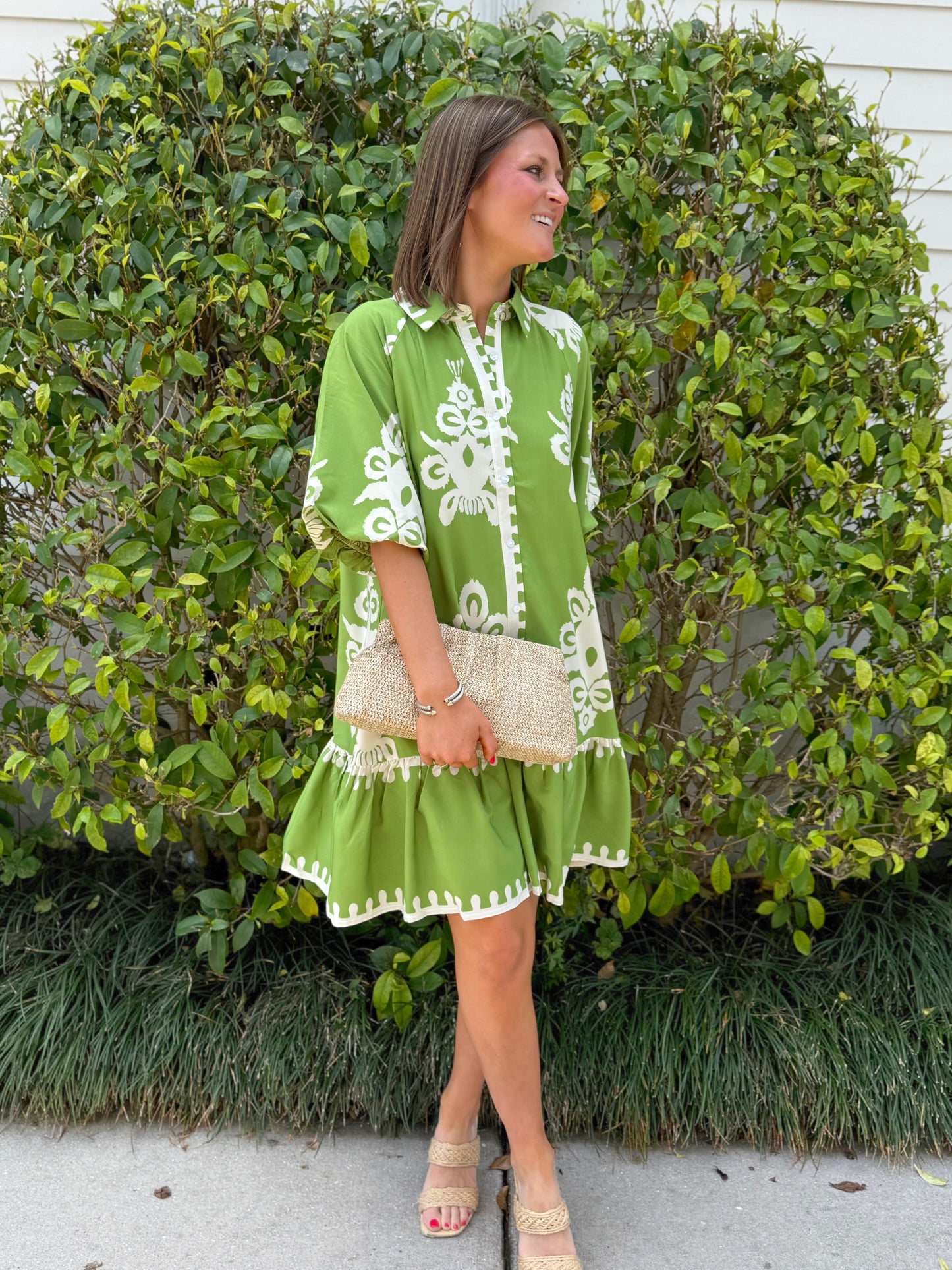 Santorini Drop Waist Mini in Green