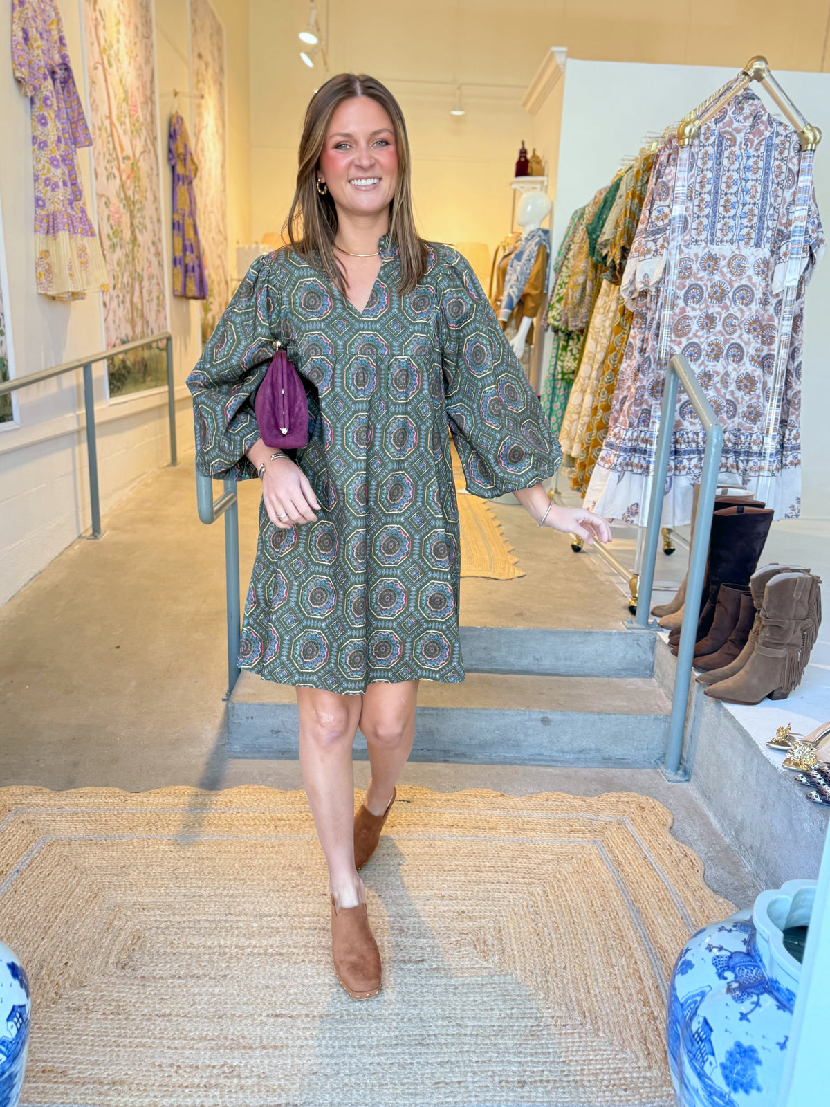 Olive Geometric Mini